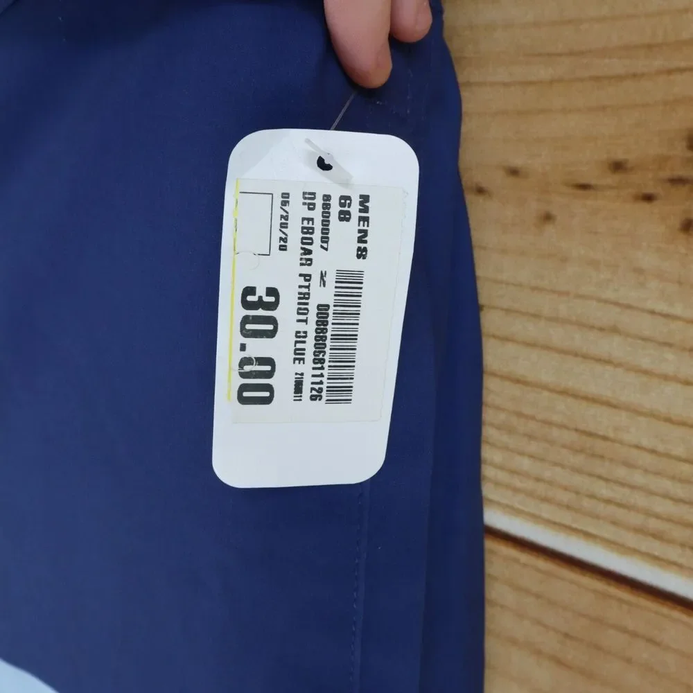 Dip‎ Board Shorts Mens Size M Blue Striped Stretch Waist Drawstring Pockets NWT